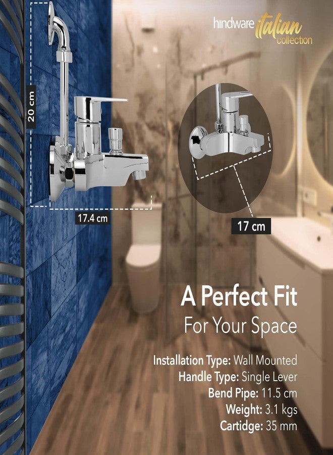 هيندوير خلاط حوض الاستحمام والدش العلوي ذو ذراع واحد من النحاس الأصفر من هندوير أمازون F320019CP (مطلي بالكروم) - Image 2